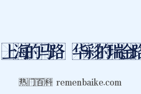 上海的马路·华彩的瑞金路是什么意思的图片